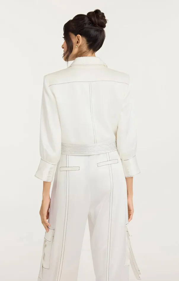 Women Jenson Jacket Ivoryblack Cinq Sept Jackets