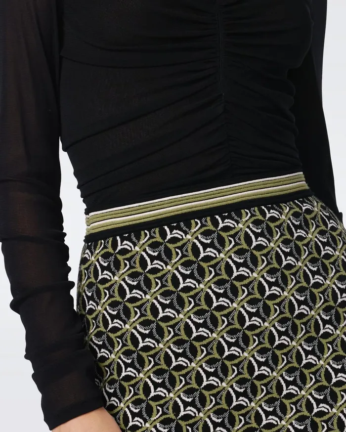 Women Julie Mesh Top Black DVF Tops