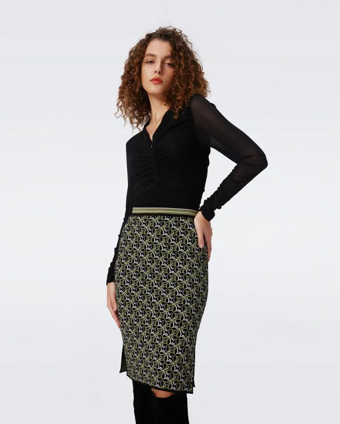 Women Julie Mesh Top Black DVF Tops