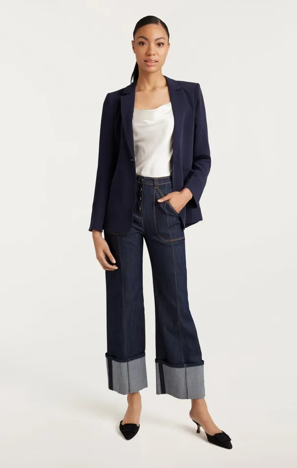 Women Karlie Blazer Navy Cinq Sept Blazers