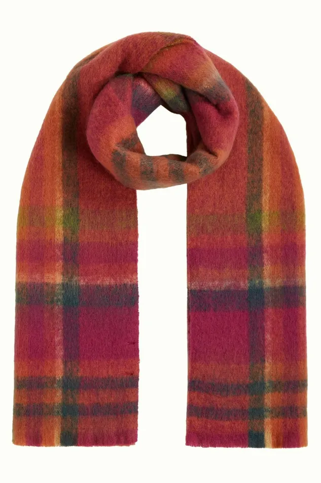 Women King Louie Check Scarf Caramel 8211 Check