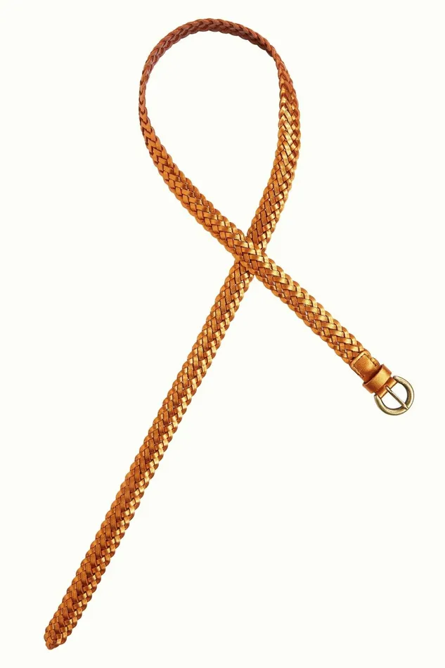 Women King Louie Glitter Braid Belt Syrup 8211 Belt