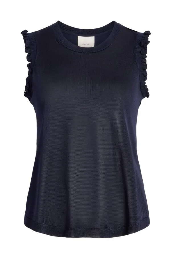 Women Knit Front Lenore Top Navy Cinq Sept Tank Tops and Camisoles