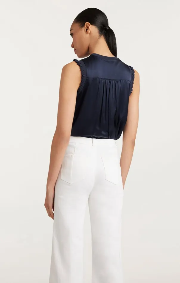 Women Knit Front Lenore Top Navy Cinq Sept Tank Tops and Camisoles