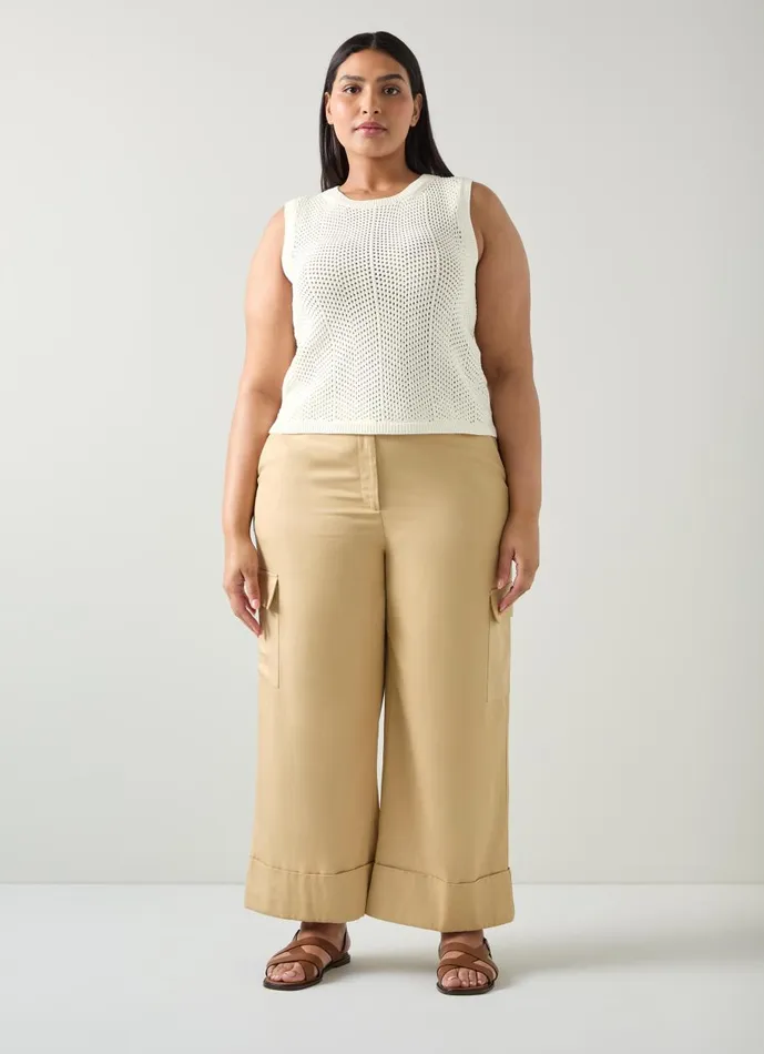 Women Knitwear LKBennett Ava White CottonRich Knitted Tank Top Pure White Women Knitwear LKBennett Ava White CottonRich Knitted Tank Top Pure White