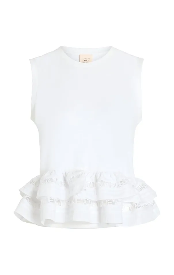 Women Landri Top White Cinq Sept Tank Tops and Camisoles