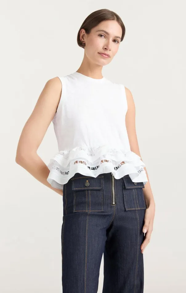 Women Landri Top White Cinq Sept Tank Tops and Camisoles