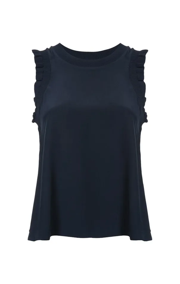 Women Lenore Top Navy Cinq Sept Tank Tops and Camisoles