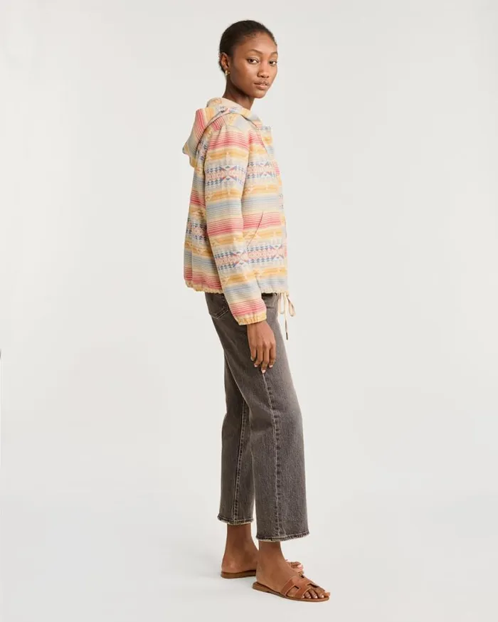 Women LIGHTWEIGHT DOUBLESOFT HOODIE Ivory Highland Peak Multi Pendleton Shirts and Blouses