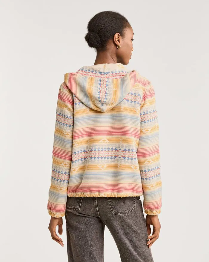 Women LIGHTWEIGHT DOUBLESOFT HOODIE Ivory Highland Peak Multi Pendleton Shirts and Blouses
