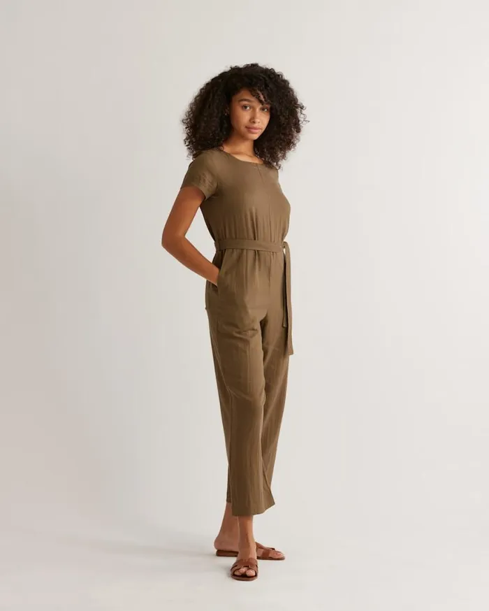 Women LILA LINENBLEND JUMPSUIT Dried Basil Pendleton Pants and Shorts