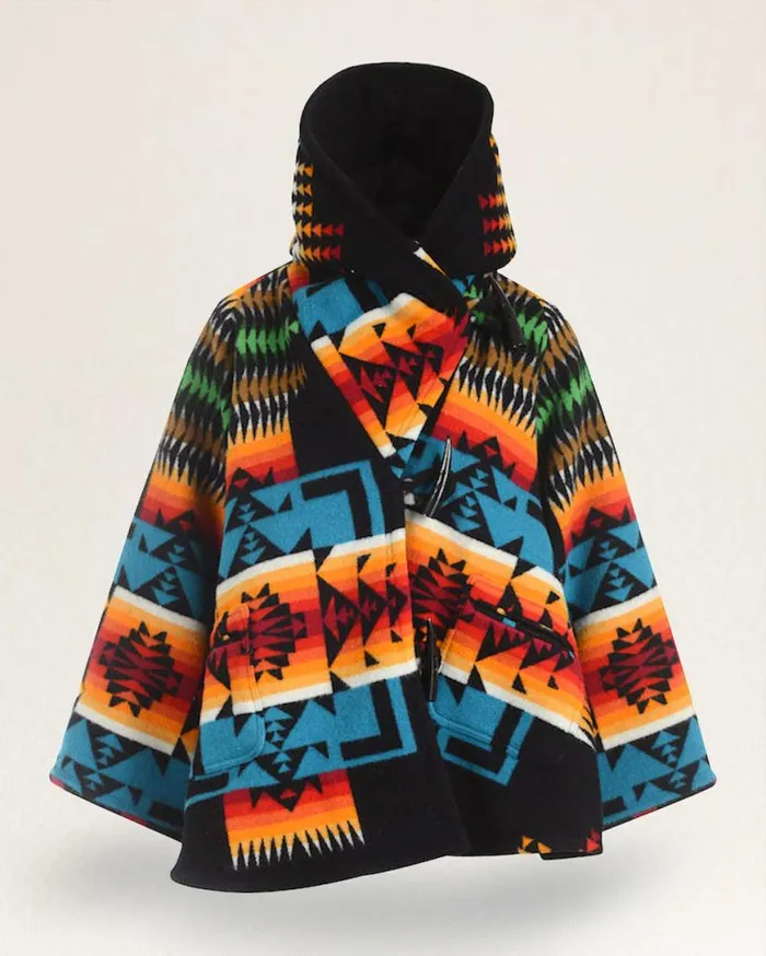 Women LINDSEY THORNBURG X PENDLETON BLANKET CLOAK Black Chief Joseph Pendleton Jackets and Coats Women LINDSEY THORNBURG X PENDLETON BLANKET CLOAK Black Chief Joseph Pendleton Jackets and Coats