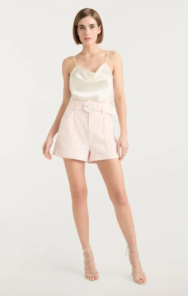 Women Linen Aldi Short Icypink Cinq Sept Shorts
