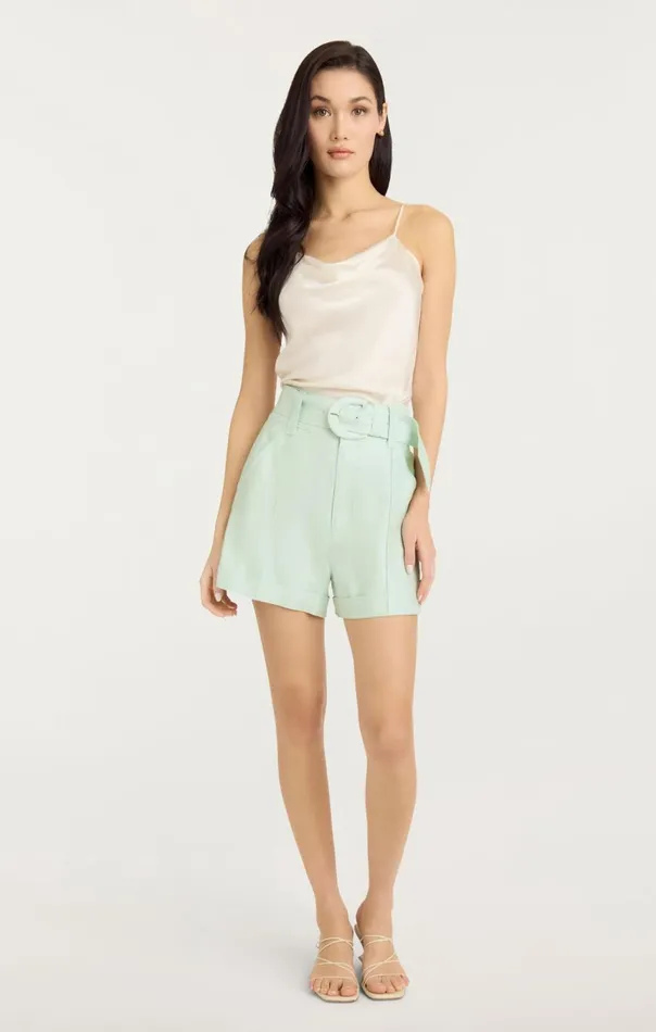 Women Linen Aldi Short Mintydelight Cinq Sept Shorts
