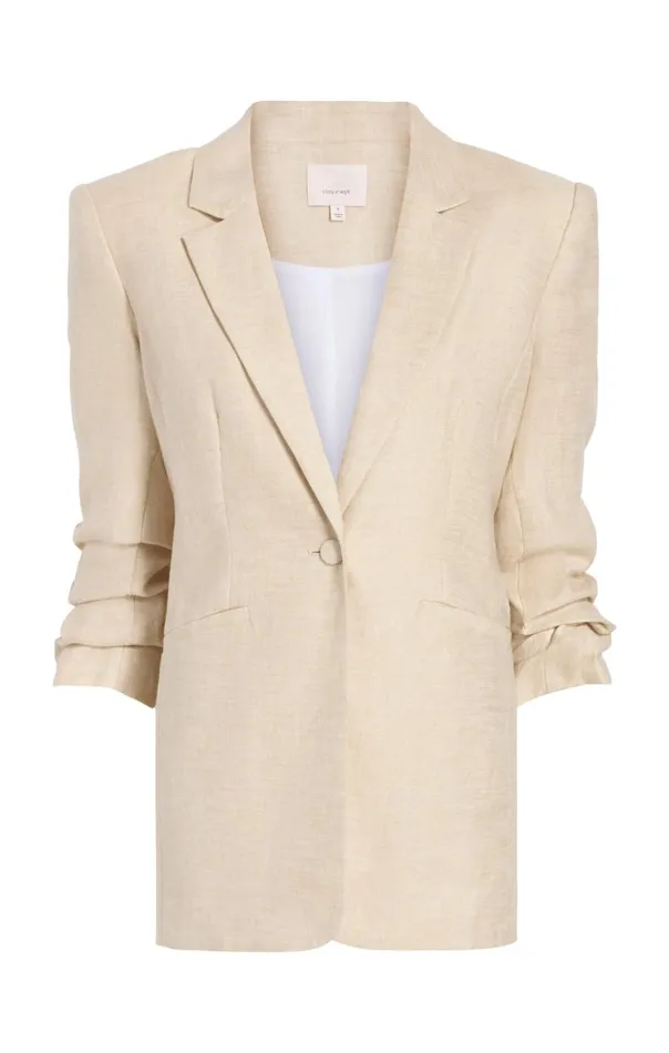 Women Linen Kylie Blazer Khaki Cinq Sept Blazers