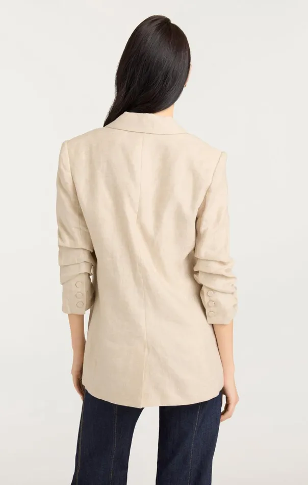 Women Linen Kylie Blazer Khaki Cinq Sept Blazers