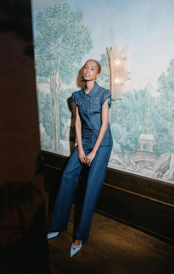 Women Long Azure Pant Indigo Cinq Sept Pants