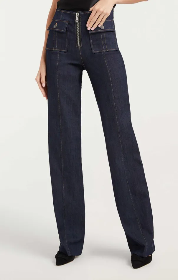 Women Long Azure Pant Indigo Cinq Sept Pants