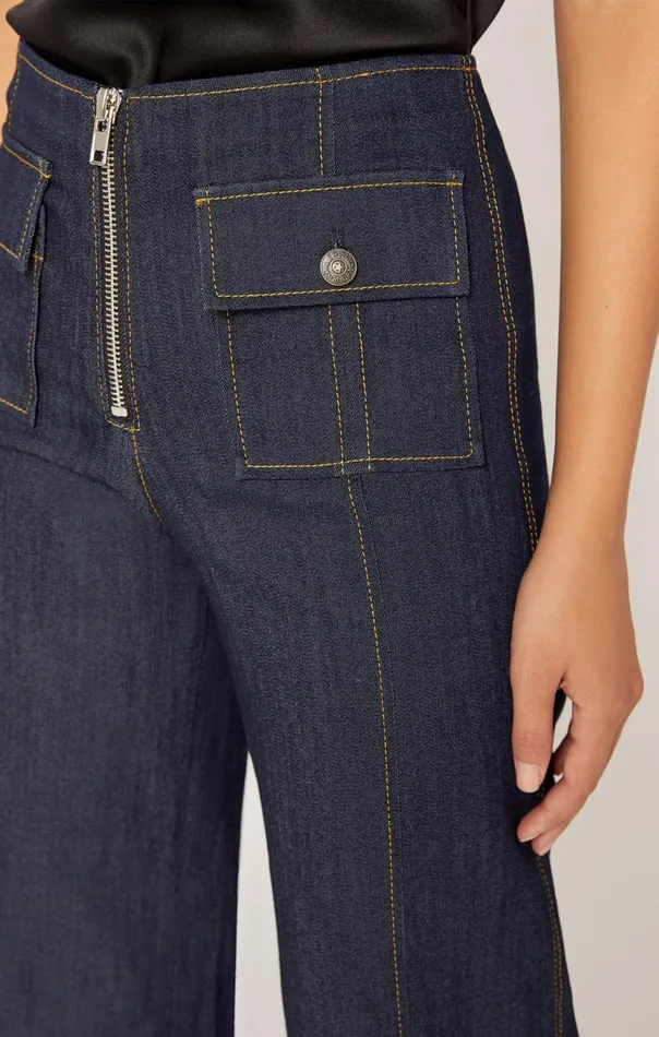 Women Long Azure Pant Indigo Cinq Sept Pants
