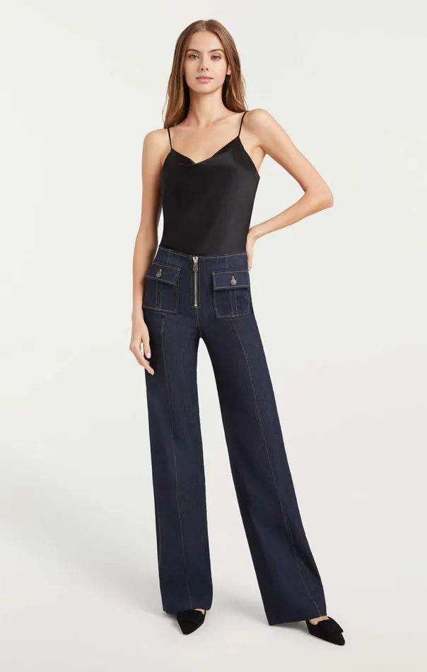 Women Long Azure Pant Indigo Cinq Sept Pants