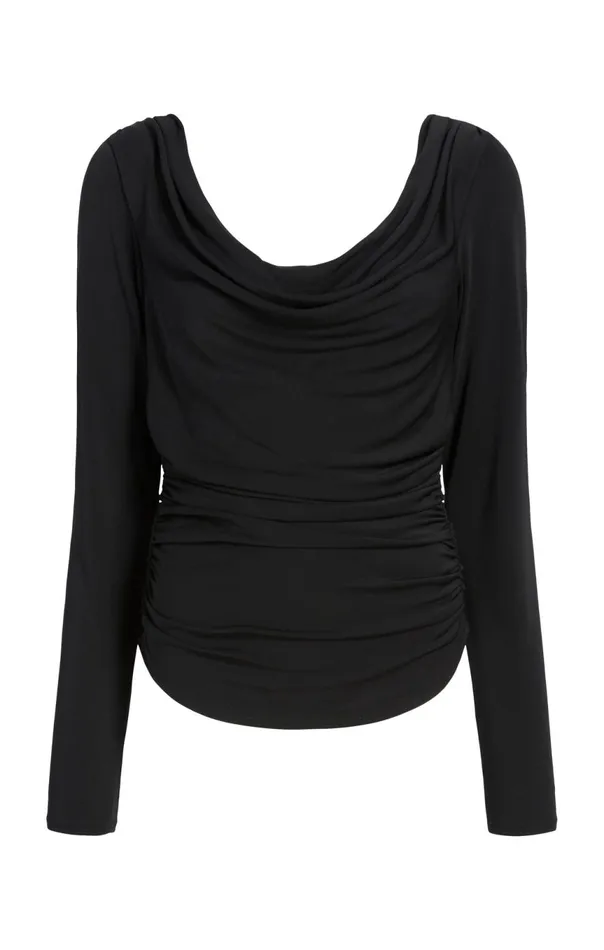 Women Long Sleeve Cherise Top Black Cinq Sept Long Sleeve Tops