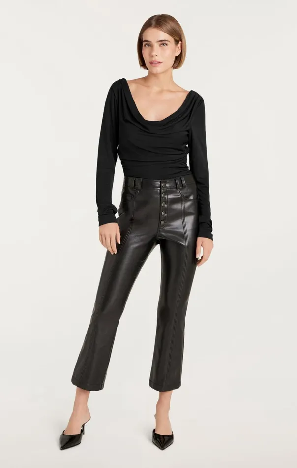 Women Long Sleeve Cherise Top Black Cinq Sept Long Sleeve Tops