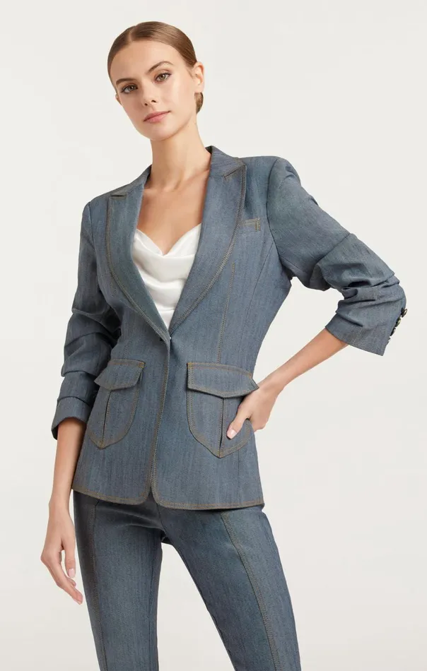 Women Louisa Blazer Lightindigo Cinq Sept Blazers