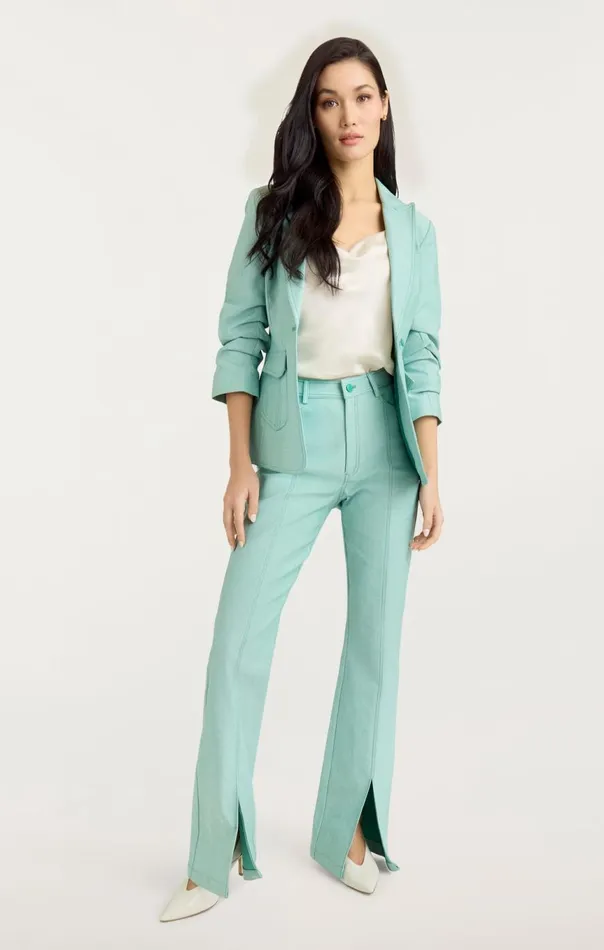 Women Louisa Jacket Lightmarinegreen Cinq Sept Denim