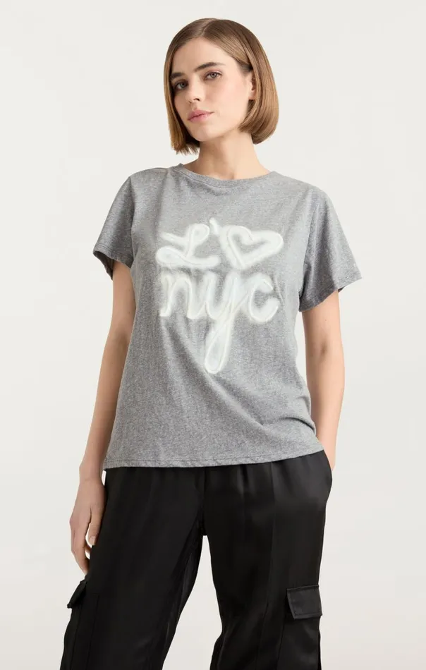 Women Love NYC Tee Heathergreywhite Cinq Sept Tees