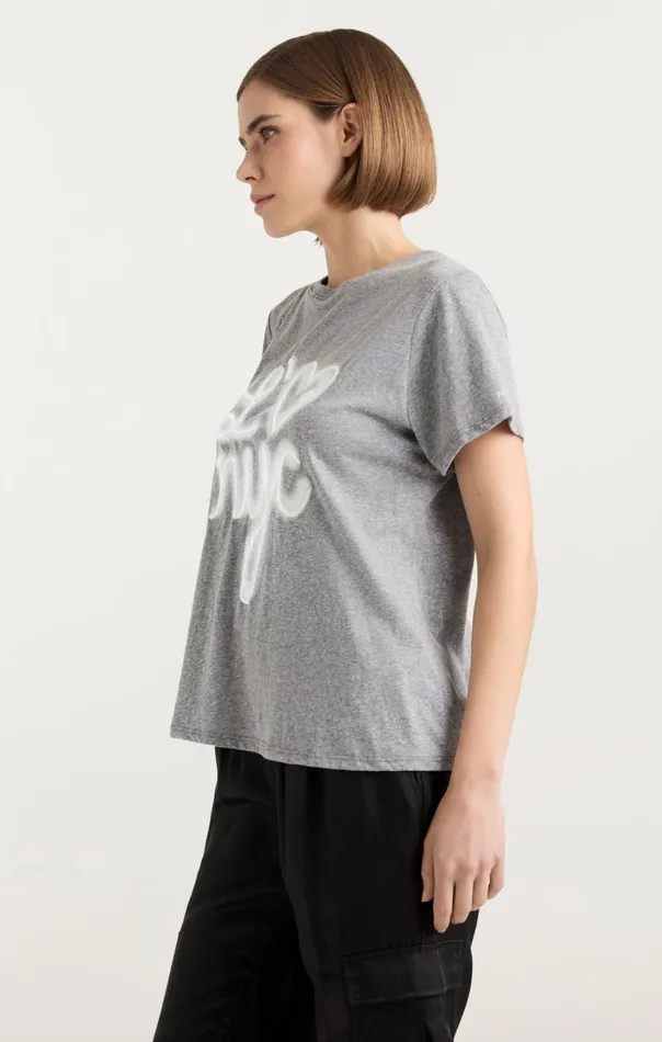 Women Love NYC Tee Heathergreywhite Cinq Sept Tees