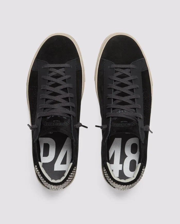 Women Low Tops P448 Jack Black Strass