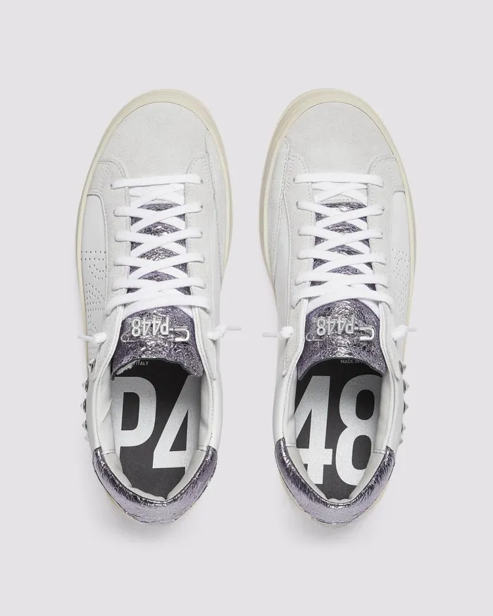 Women Low Tops P448 John LilacStud