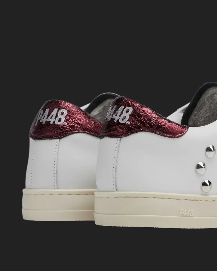 Women Low Tops P448 John MaroonStud Women Low Tops P448 John MaroonStud