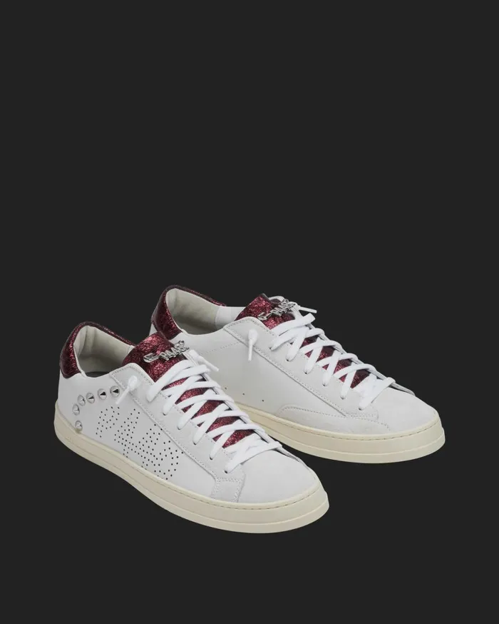 Women Low Tops P448 John MaroonStud Women Low Tops P448 John MaroonStud