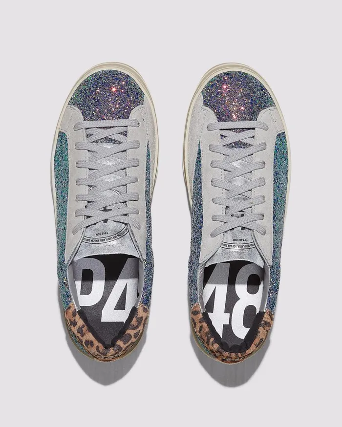 Women Low Tops P448 John MultiGlitter