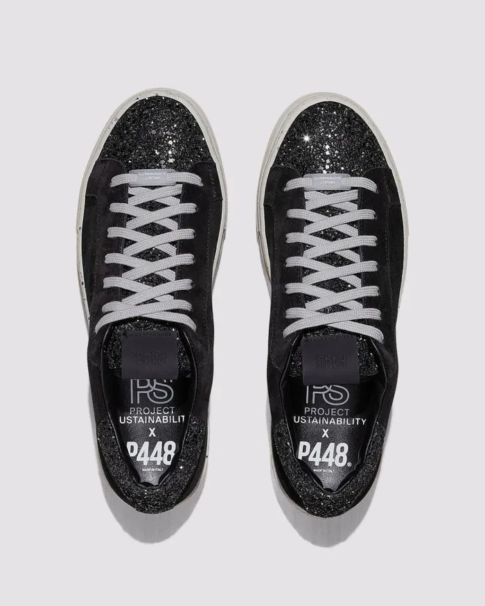 Women Low Tops P448 Thea Recycled BlackGun