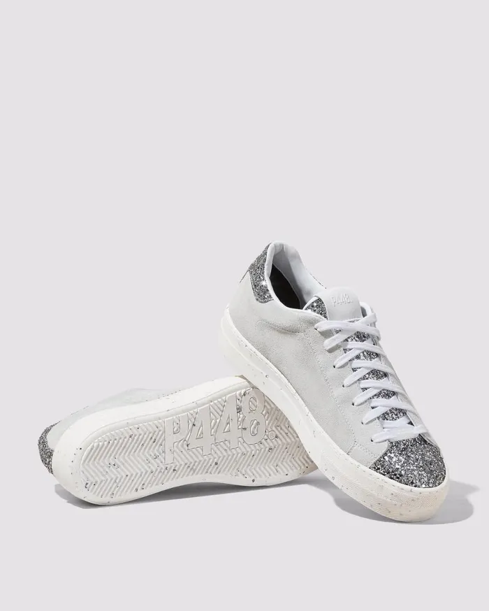 Women Low Tops P448 Thea Recycled WhiteSilver