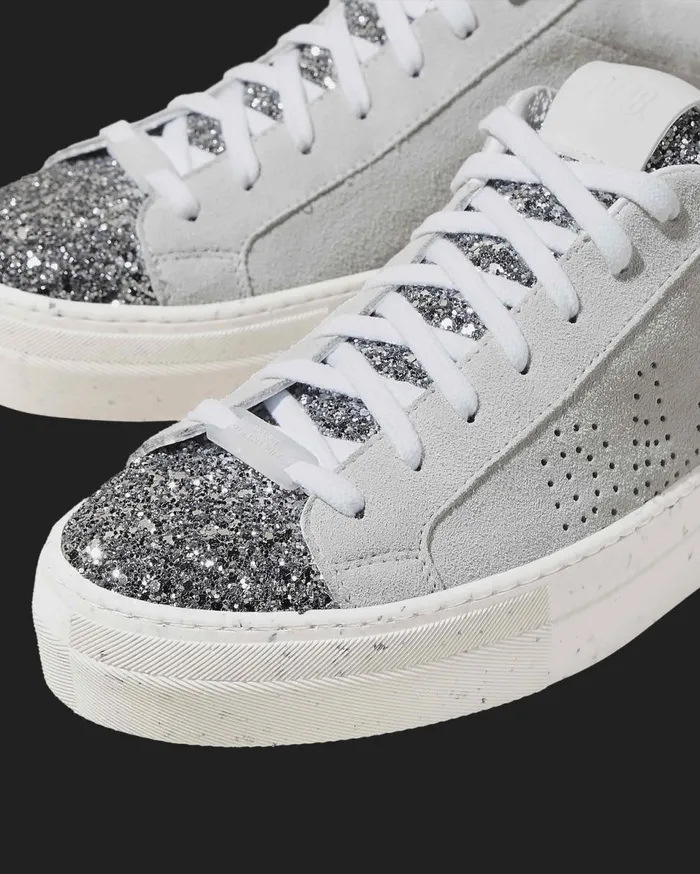 Women Low Tops P448 Thea Recycled WhiteSilver
