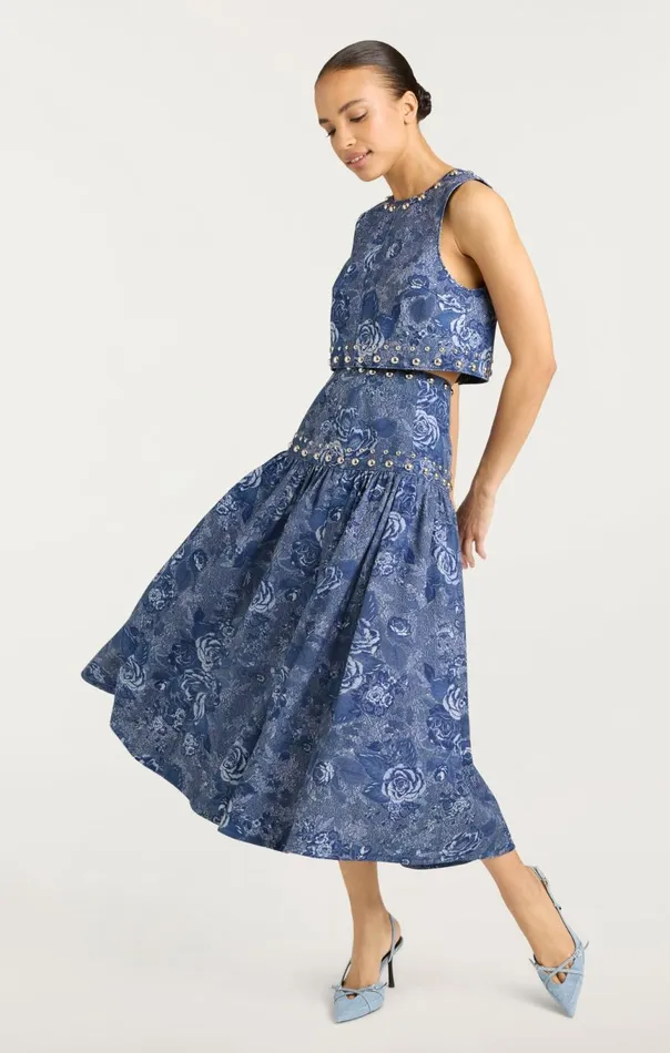 Women Maia Skirt Indigomulti Cinq Sept Skirts