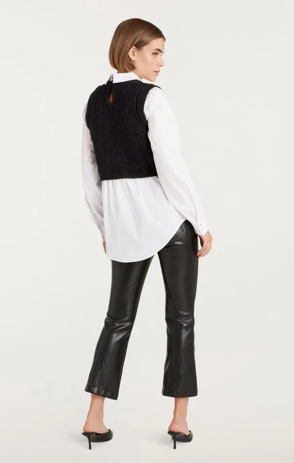 Women Mara Shaker Pullover Black Cinq Sept Long Sleeve Tops