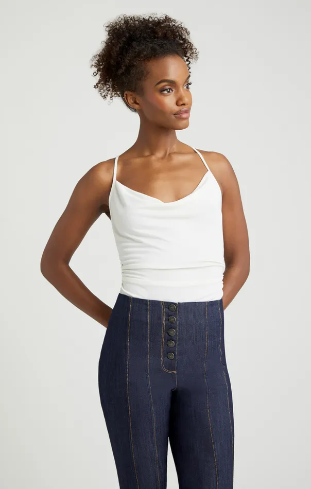 Women Marta Bodysuit Ivory Cinq Sept Tank Tops and Camisoles