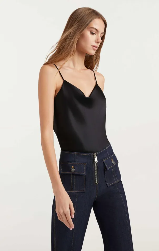 Women Marta Cami Black Cinq Sept Tank Tops and Camisoles