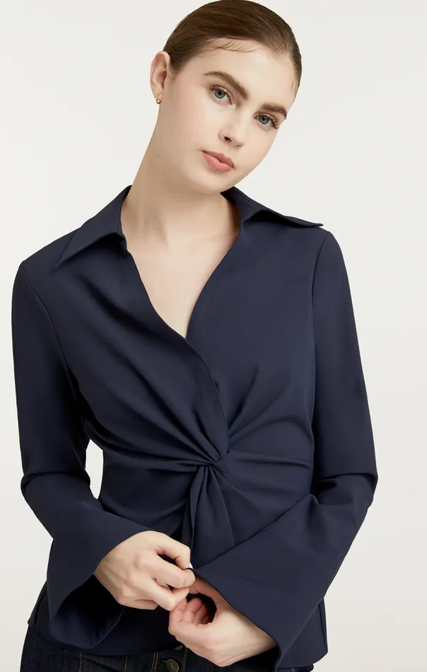 Women Mckenna Top Navy Cinq Sept Long Sleeve Tops