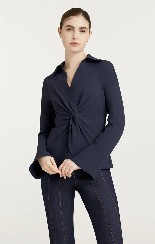 Women Mckenna Top Navy Cinq Sept Long Sleeve Tops