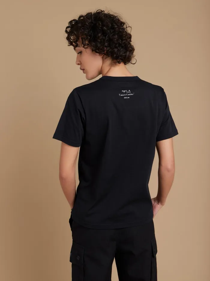 WomenMen Agns B Artist039s Collection Black Le Mixte Tshirt Artist Zoie Lam