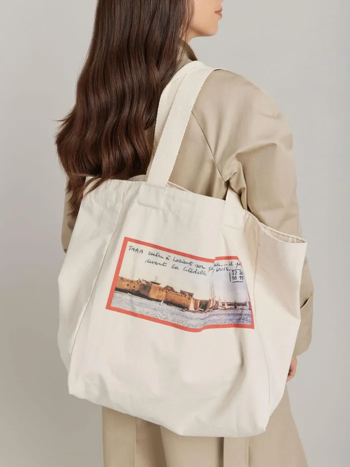 WomenMen Agns B Bags Ecru Cotton Tara Photo Tara Tote Bag