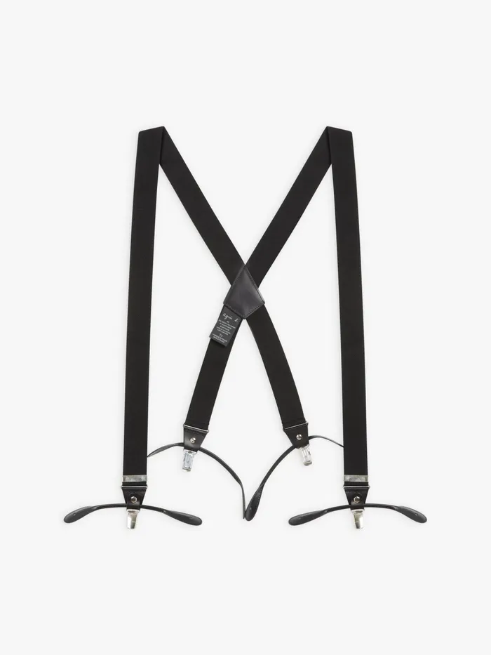 WomenMen Agns B Belts Black Pierre Leather Braces