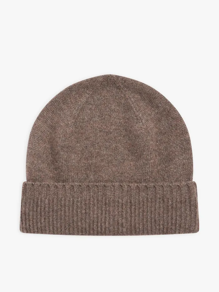 WomenMen Agns B Caps and Hats Brown Nelio Unisex Cashmere Beanie