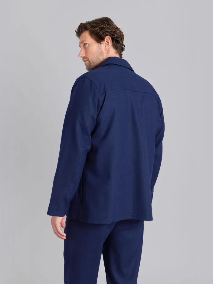 WomenMen Agns B Jackets and Coats Midnight Blue Flannel Nao Overshirt