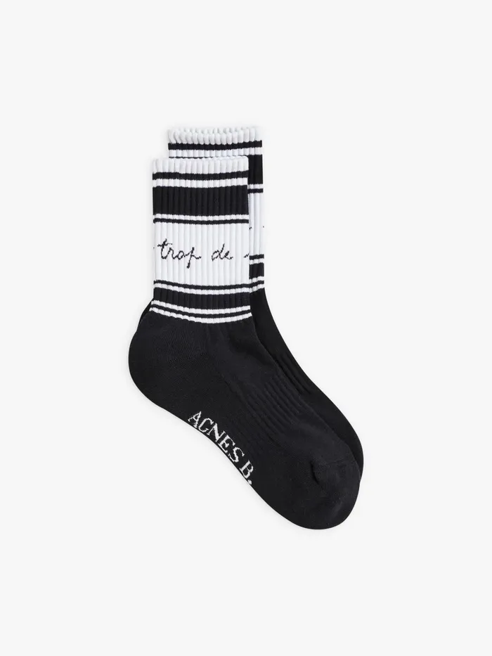 WomenMen Agns B Lingerie and Socks Black Cotton Pression Socks